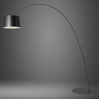 Lampička Foscarini Twiggy LED stojací lampa grafit - stínidlo - výška 29 cm, Ø 46 cm; délka přívodního kabelu 330 cm LED celkem 28 W - Doprava zdarma
