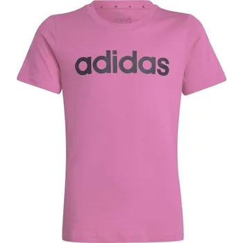 Dívčí tričko Dívčí triko adidas ESSENTIALS LINEAR LOGO T-SHIRT 164 Růžová, Černá