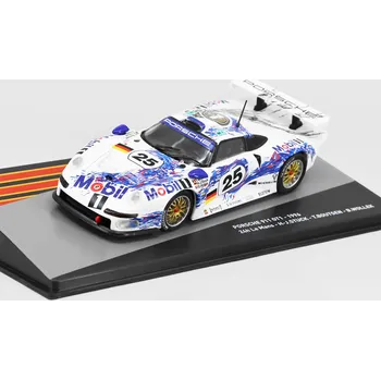 autíčko Porsche 911 GT1 1996 #25 24h Le Mans - 1:43 Centauria časopis s modelem Porsche 911 GT 1 1996 No.25 24h Le Mans Stuck / Boutsen / Wollek - 1:43 Centauria časopis s modelem
