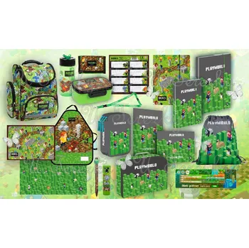 Školní batoh Minecraft Zvýhodněná školní sada 20ks set batoh BACKUP GAME LEVEL MInecraft/ Playworld TEMBDF31/020/03