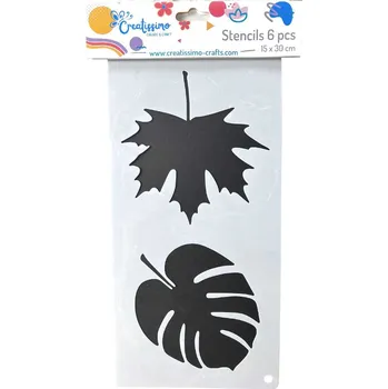 Creatissimo - plastová šablona Set 6 listů 15 x 30 cm