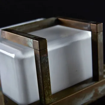 Venkovní osvětlení Moretti Luce LED venkovní nástěnné Ice Cubic 3407, mosaz antik - nástěnný držák - šířka 11,2 cm, výška 11,2 cm, hloubka 2,2 cm antická mosaz LED celkem 11 W - Doprava zdarma