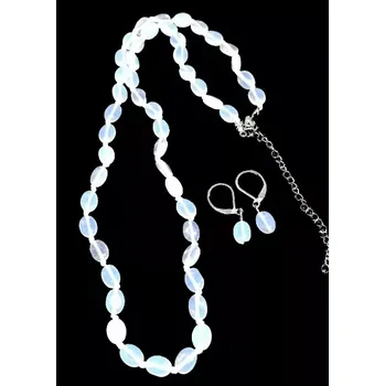 Náhrdelník Sada z opalitu s chirurgickou ocelí