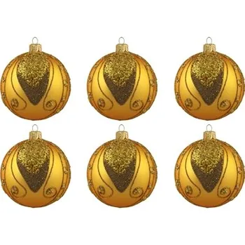 Set zlatých ozdob se zlatým dekorem