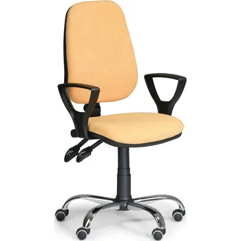 Pracovní židle Comfort SY s područkami, žlutá