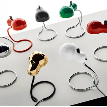 Lampička Stilnovo Minitopo LED stolní lampa, černá - stínidlo - délka 21,9 cm, šířka 13 cm, výška 9,7 cm; délka kabelu 150 cm černá, chrom 1 x 7 W LED - Doprava zdarma