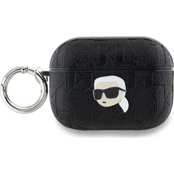 Pouzdro na mobilní telefon Karl Lagerfeld PU Embossed Karl Head Pouzdro pro AirPods Pro 2 Black 3666339283667