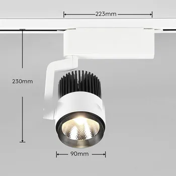Lampička Trio Lighting Bodový radiátor LED pro DUOline, matná bílá, CCT - Reflektor - Ø 9 cm, délka 13 cm; kolejnicový adaptér - délka 22,3 cm, šířka 3,2 cm, výška 5,8 cm bílý matný 1 x 15 W LED - Doprava zdarma