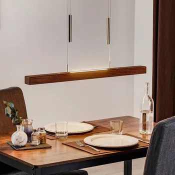 HerzBlut Leonora závěsné světlo Up&Down 85cm ořech - délka baldachýnu 34 cm LED 19 W celkem (down) + LED 7,5 W celkem (up) - Doprava zdarma