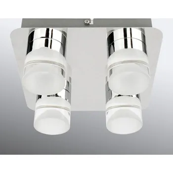 Ledino LED stropní světlo Stefanie, 4 zdroje, chrom titan, chrom, satinovaná 4 x 5 W LED - Doprava zdarma