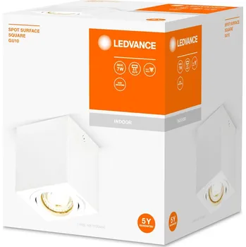 Lampička LEDVANCE Surface Square stropní bodovka GU10 bílá 1 x 7 W LED