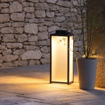 Venkovní osvětlení Les Jardins Solární lucerna LED Tradition, antracitová, výška 65 cm 1 x 2 W LED - Doprava zdarma