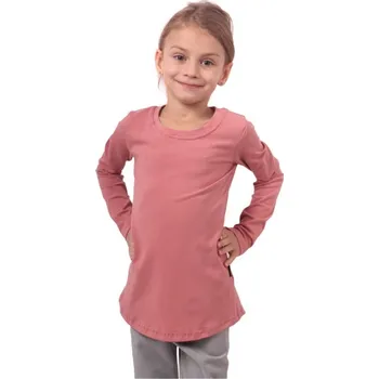 Chlapecké tričko Dívčí tričko, dlouhý rukáv, starorůžová 140