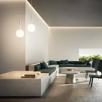 kdln LED závěsné světlo Motus, bílé, Ø 24 cm, sklo - Stříška - Ø 16 cm, výška 5 cm bílá LED 20 W celkem - Doprava zdarma