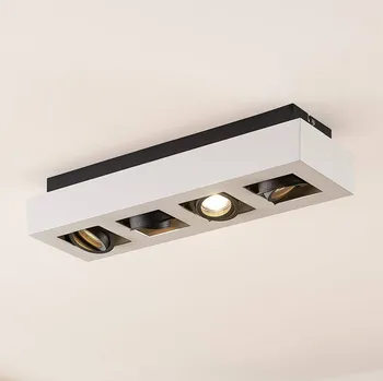 Lampička Reflektor Arcchio Vince, 47 cm, 4 světla, bílá/černá, GU10 4 x 10 W LED - Doprava zdarma