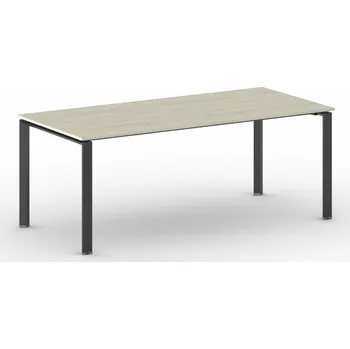 Psací stůl B2B Partner Jednací kancelářský stůl PRIMO INFINITY, 200x90 cm, černá podnož, dub přírodní
