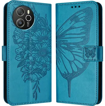 Pouzdro na tablet VSECHNONAMOBIL 81068 ART BUTTERFLY Peněženkový obal pro Blackview Shark 8 modrý
