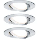 Paulmann 3bodová bodovka Nova Coin kulaté otočné, hliník - Hloubka dutiny 3 cm, rozsah natočení 50° 3 x 6,5 W LED - Doprava zdarma
