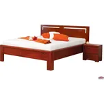 Domestav FLORENCIA manželská postel čelo rovné s výřezy L 160 cm buk cink mořený