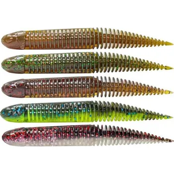 Rybářský háček 5ks - Gumová Nástraha Savage Gear Ned Dragon Tail Slug Clear Water Mix 7,2cm 3gr