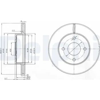 Brzdový kotouč Brzdový kotouč DELPHI BG3763