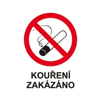 Cedulka plastová - Kouření zakázáno A4