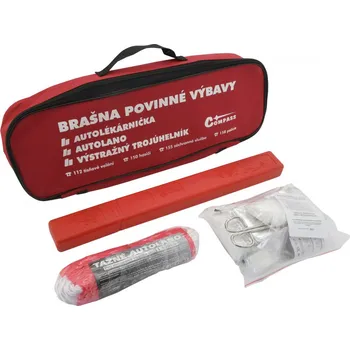 Autolékárnička Brašna s povinnou výbavou (autolékárnička, trojúhelník, tažné lano)