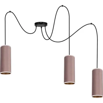 Lustr na lanku AVALO 3xE27/60W/230V pavouk růžová/měděná
