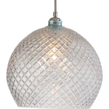 EBB & FLOW Rowan závěsné světlo, stříbro Ø 28cm - baldachýn - Ø 7,9 cm, výška 7,8 cm čirá, stříbrná 1 x 25 W - Doprava zdarma