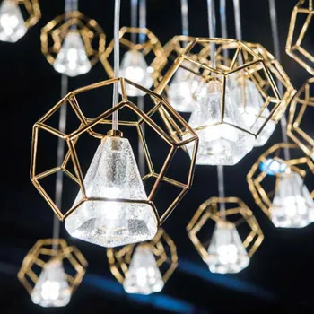 Marchetti Závěsné svítidlo Incanto, 24karátové zlato, třílampa transparentní, zlatá 3 x 40 W - Doprava zdarma