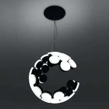 Artemide Scopas LED závěsné světlo, aplikace - Ø jeden prvek na 10 cm bílá, černá LED celkem 63 W - Doprava zdarma
