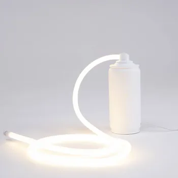 Lampička SELETTI LED deko stolní lampa Daily Glow jako rozprašovač - kabel 250 cm bílá LED 3,6 W celkem - Doprava zdarma