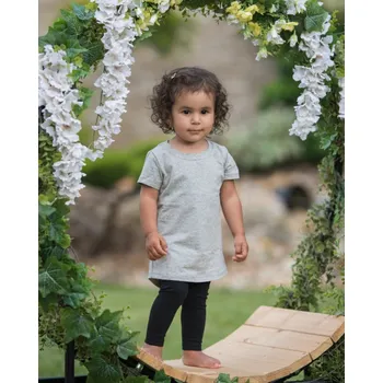 Chlapecké tričko Dívčí tričko, krátký rukáv, šedý melír 110