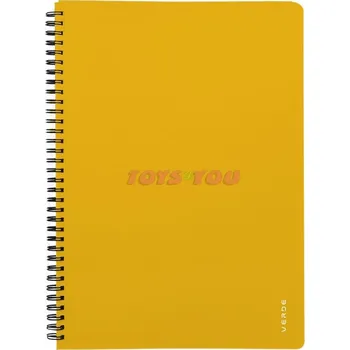 Blok Twin wire blok A4 PP VERDE hořčice