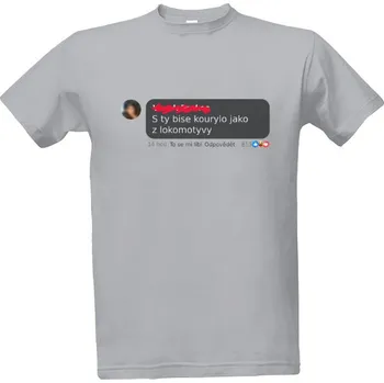 Pánské oblečení Tričko s potiskem Jako z lokomotyvy - tmavý motiv pánské