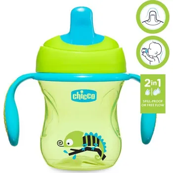 Kojenecká hygiena CHICCO Hrneček Training s držadly 200 ml zelený 6m+