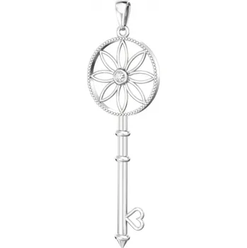 Přívěsek Couple, Velký přívěsek Banali, bílé zlato se zirkonem, 585-66-2-0422.1B00.0.00.001.23