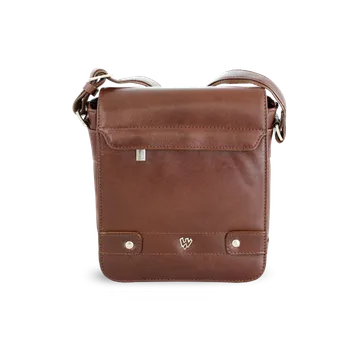 Kabelka Arwel Malý hnědý pánský kožený crossbag s klopnou 215-1701-40