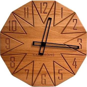 Hodiny Kamohome Dřevěné nástěnné hodiny LACERTA Průměr hodin: 32 cm, Materiál: Buk