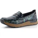 Rieker lakované mokasíny modro-zelené 58960-90 - 40 | P687942