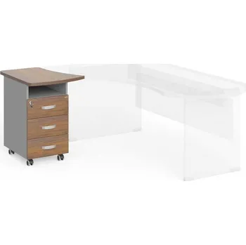 Zásuvkový kontejner Kontejner Manager 57,4 x 67,3 cm, levý, ořech warmia / šedá