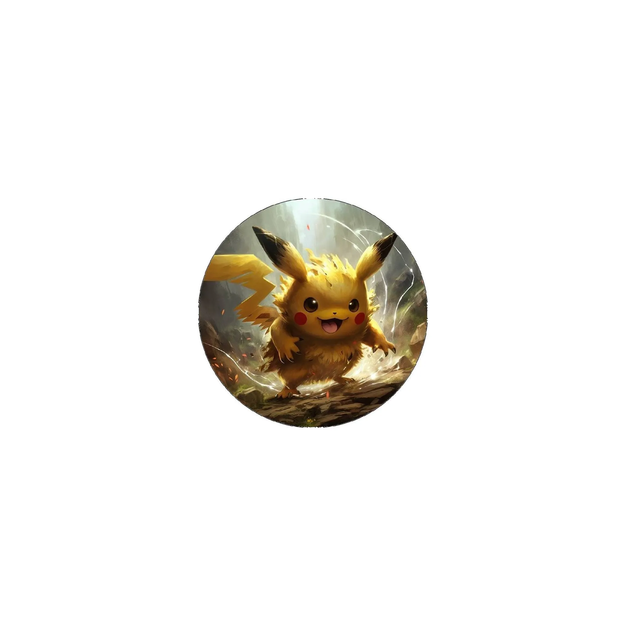 Fotografie 1 - Jedlá dekorace na dort Jedlý papír na dort kulatý 19,5 cm Pokémoni Pikachu