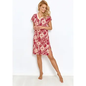 Dámská noční košile Taro noční košile 2890 Blossom - bordová, M (Bavlněná noční košile dámská)
