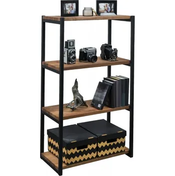 police Kamohome Policová skříňka otevřená, 121 cm, 4 police (z masivu - ořech) Šířka police: 50 cm