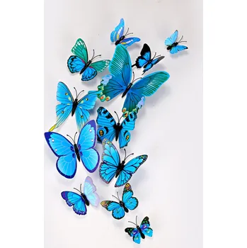 Dámské pantofle 3Pagen 12 samolepek Motýli modrá