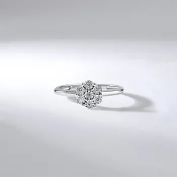 Prsten Lillian Vassago Zásnubní prsten s diamanty, bílé zlato LLV59-DR096W Velikost prstenu: 54