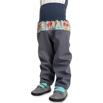 Chlapecké kalhoty Unuo (ušito v ČR) Batolecí softshellové kalhoty Unuo s fleecem ZOO na výletě