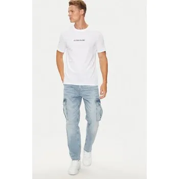 Pánské tričko Guess Jeans T-Shirt M4YI52 K8HM0 Bílá Slim Fit XXL