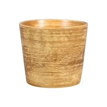 Obal na květináč Obal na květník RABAS TEAK keramický matný d13x12cm