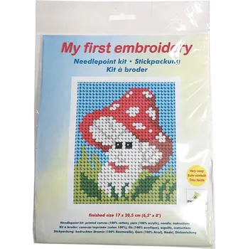Vyšívací vzor Moje první vyšívání - 17x20,5cm - Muchomůrka